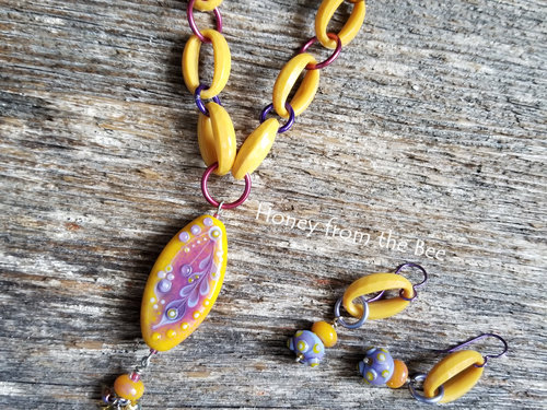 Yellow and Purple necklace