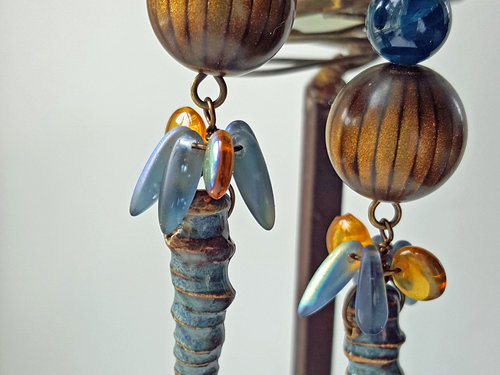 Long dangling Boho earrings