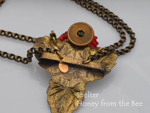 Back side of Poppy Necklace