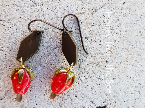 Red berry earrings