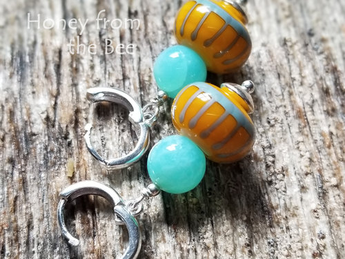 Summer lampwork earrings