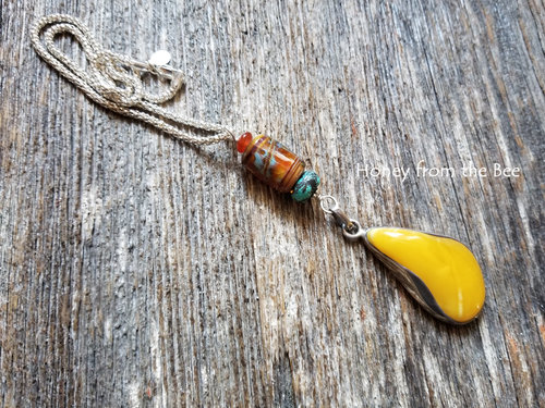 Boho Amber Pendant