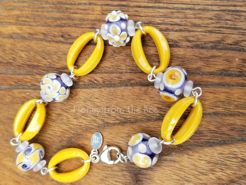 Sunshine and lavender bracelet