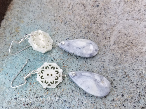 Mandala artisan earrings