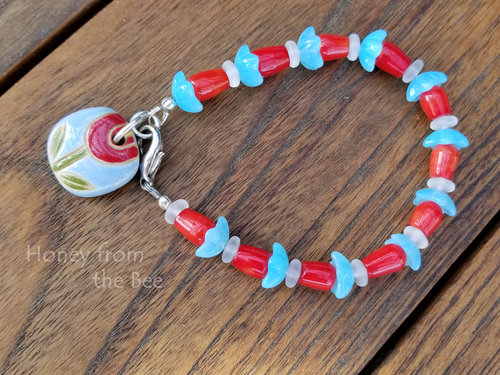 Red Tulip bracelet