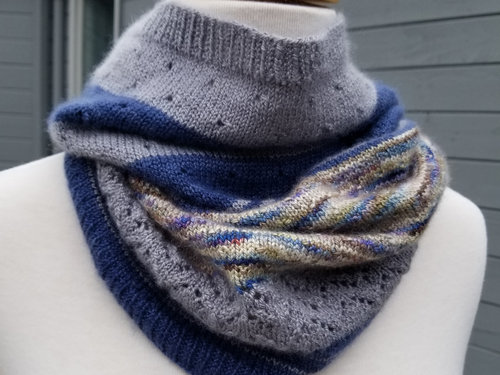 Blue and Grey Scarf