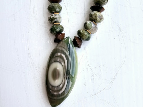 Imperial Jasper necklace in greens and browns