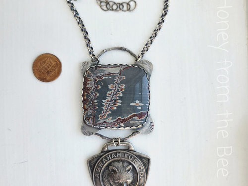 Statement necklace inspired by rivers and our environment