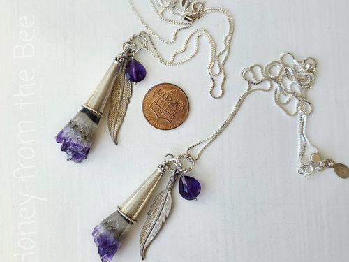 Amethyst pendant drop