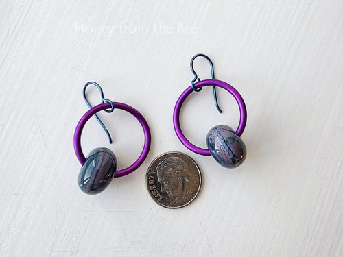 Fun pair of lampwork earrings