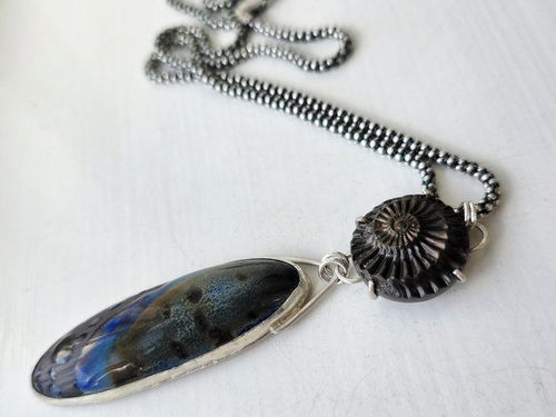 One of a kind pendant set in sterling silver