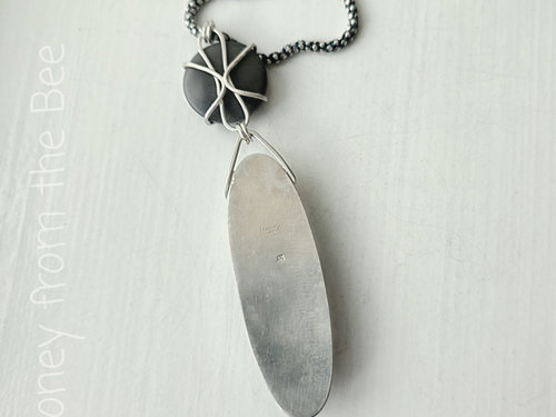 Back of sterling silver pendant