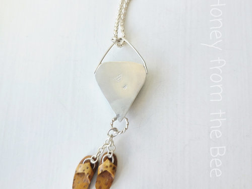 Back of sterling silver pendant