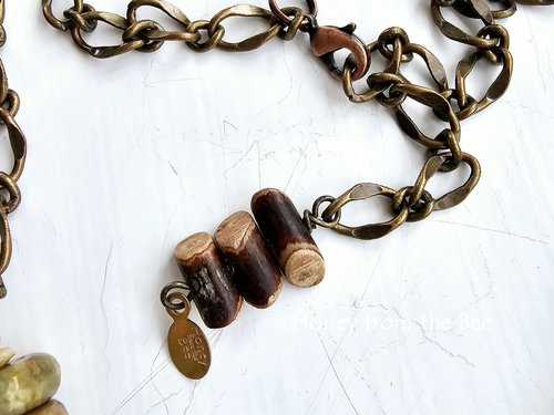 Clasp of rainforest jasper necklace