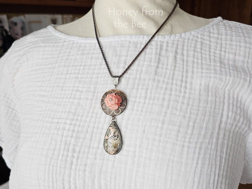 Stony Creek Jasper pendant on model