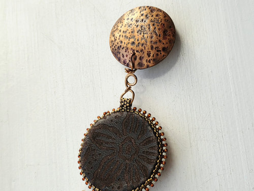 Back of nature inspired necklace