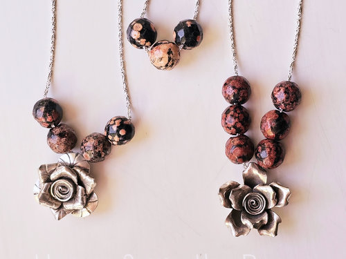 Mexican Red Snowflake jasper necklaces available seperately