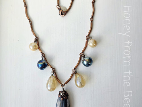 One of a kind necklace feature picasso jasper