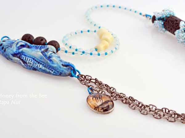 Ocean Inspired Statement Necklace, copyright Honey from the Bee