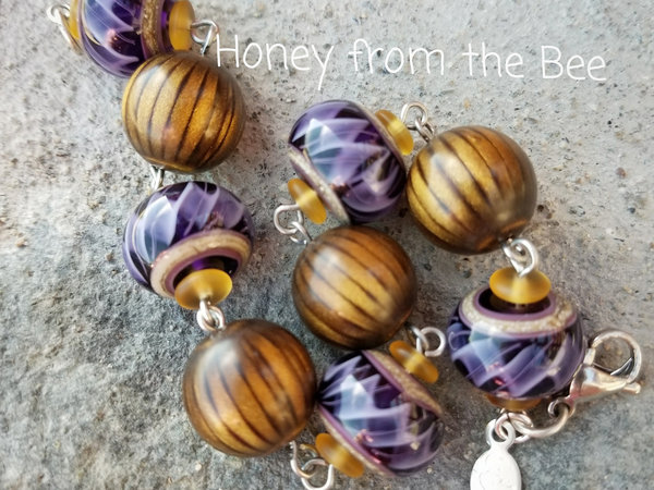 Purple Lampwork bracelet