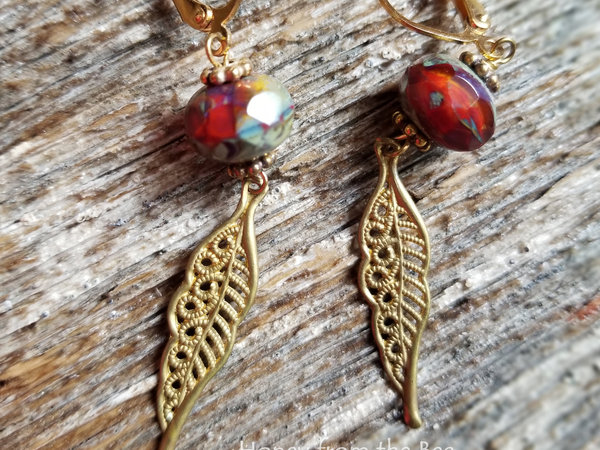 Red Fall earrings