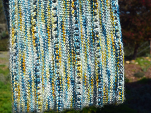 Teal knitted cowl