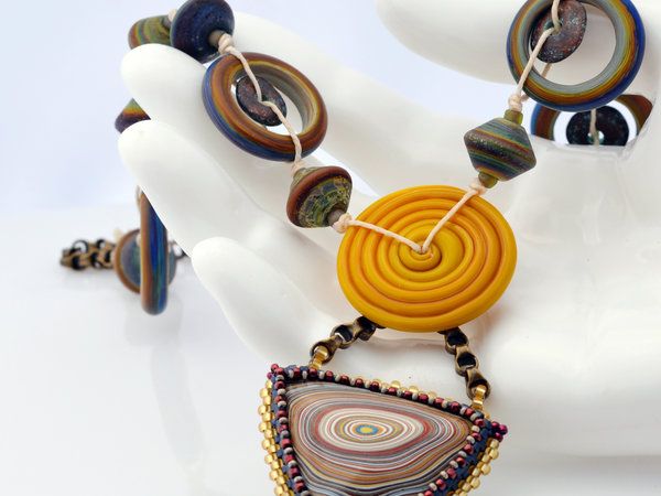 Fordite necklace