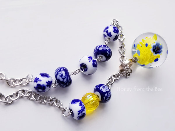 Blue and White statement jewelry