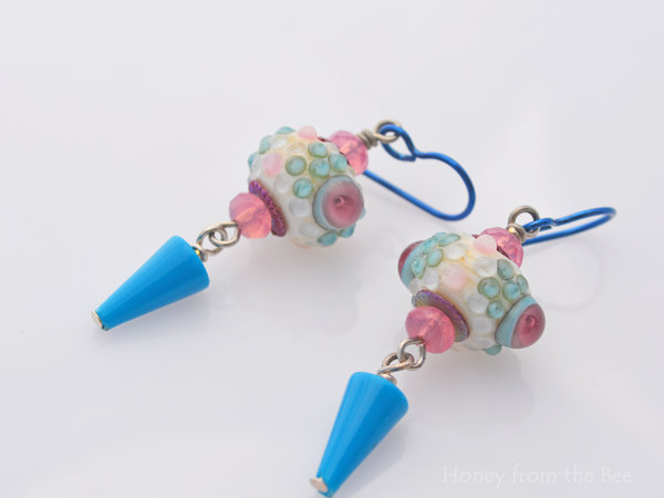 Pastel Lampwork earrings