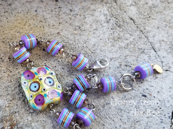 Purple artisan bracelet