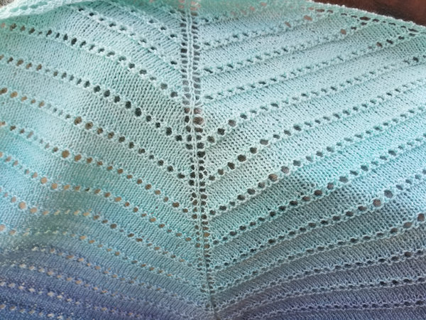 Blue gradient shawl