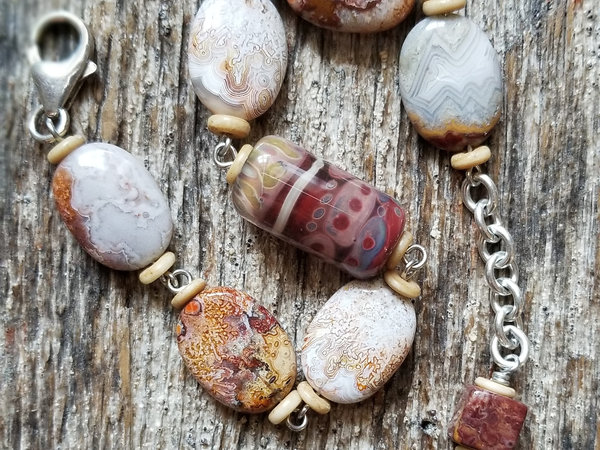 crazy lace agate bracelet