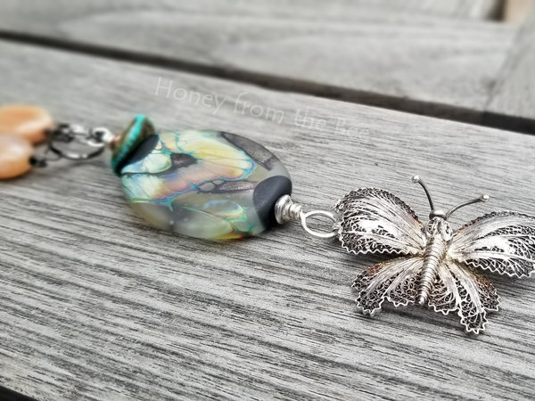 Silver Filigree Butterfly necklace