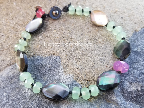 Green and pink bracelet