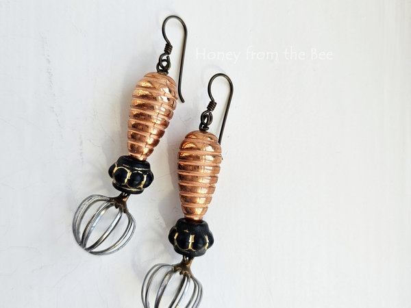 Mixed Metal look in these fun Industrial style earrings